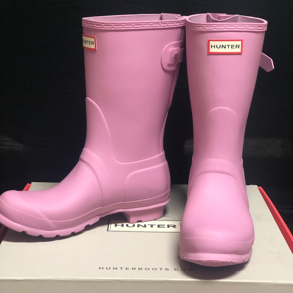 Hunter Short Pink Rain Boots